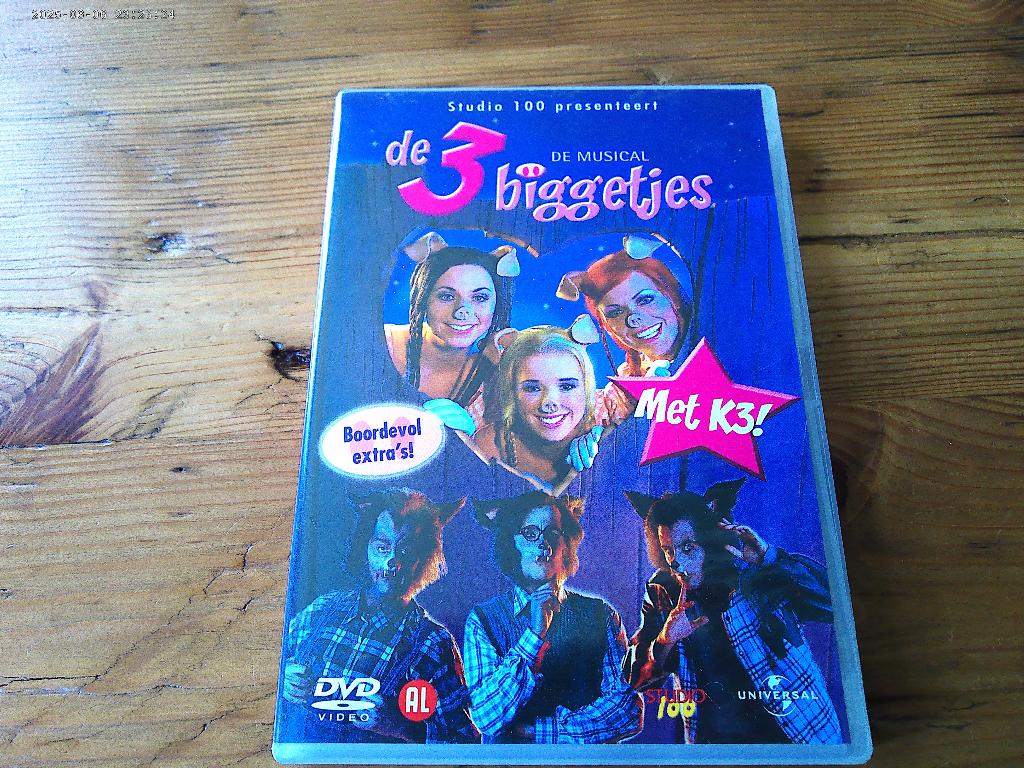 De 3 Biggetjes / DVD / Musical K3 / K 3 / Studio 100, Cd's en Dvd's, Alle leeftijden, Ophalen of Verzenden, Gebruikt
