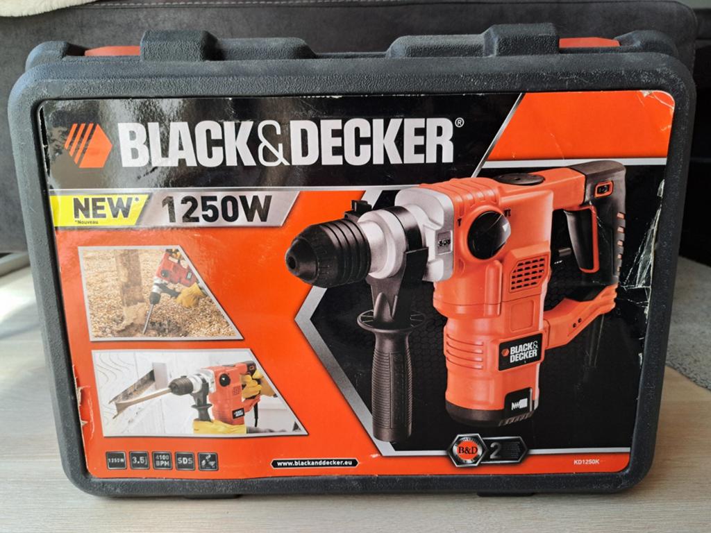 Black & Decker Boorhamer 1250W - Nieuw in koffer, Doe-het-zelf en Verbouw, Gereedschap | Boormachines, Ophalen, 600 watt of meer