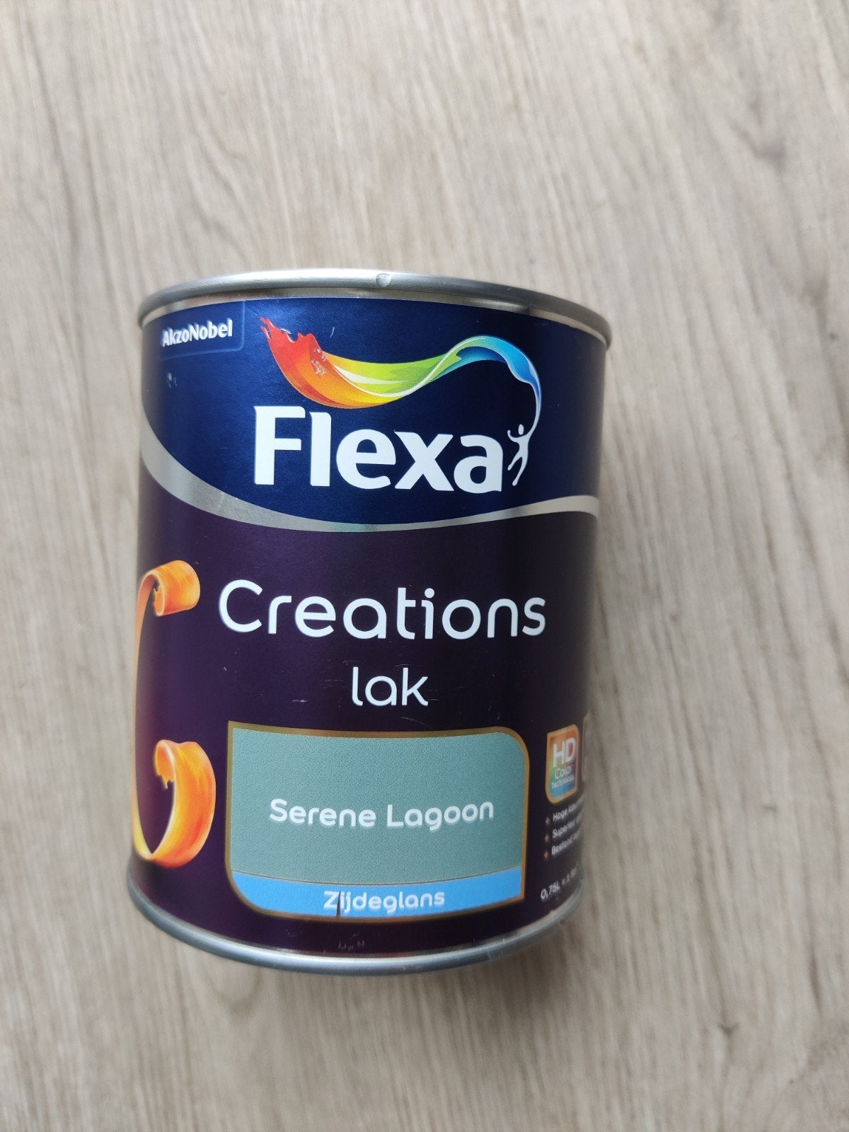 Flexa Creations Lak Serene Lagoon Zijdeglans 0,75L, Nieuw, Ophalen of Verzenden, Lak, Minder dan 5 liter