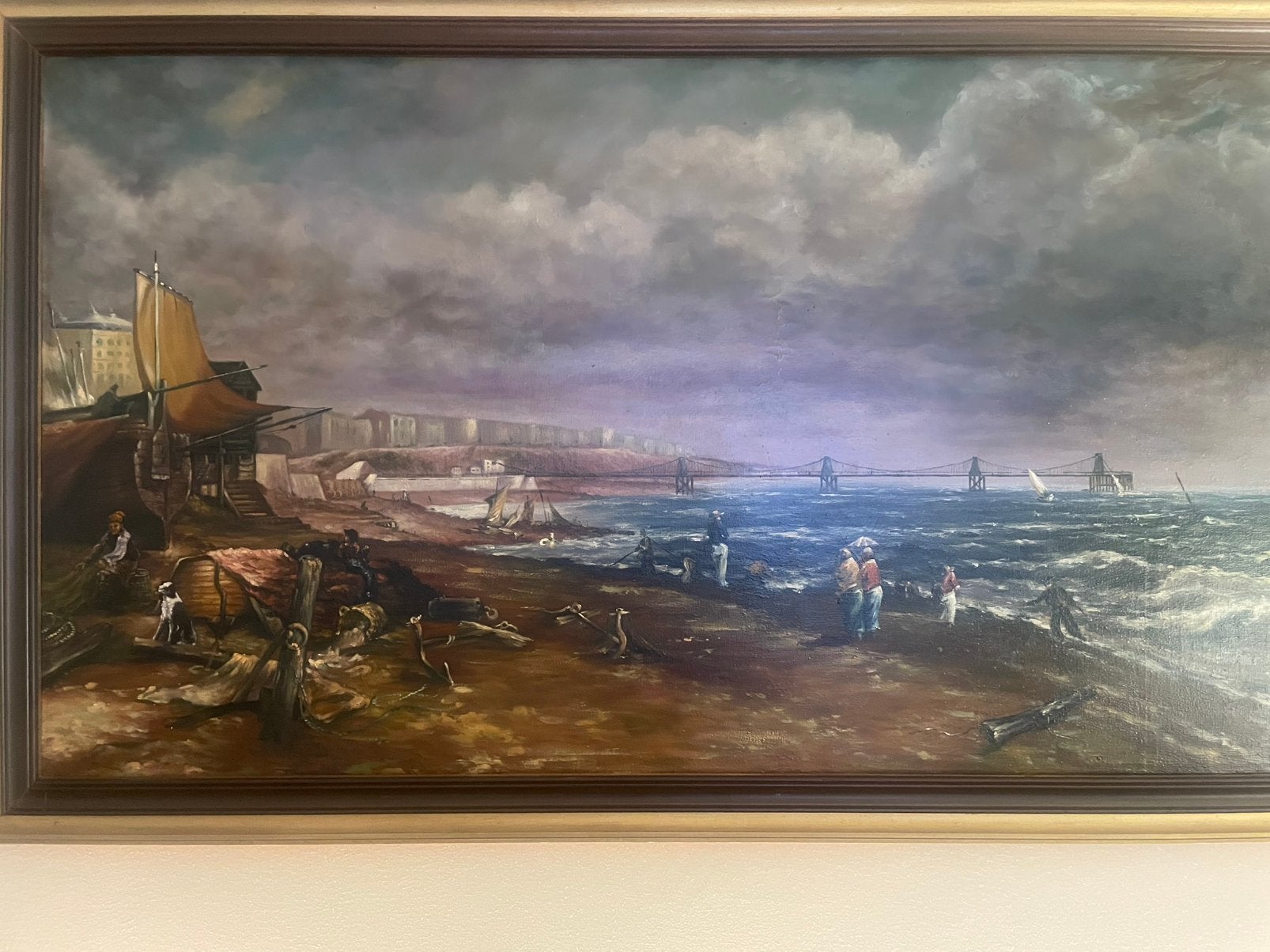 2m) - Chain Pier Brighton (1924), Ophalen, Handgeschilderd, Doek