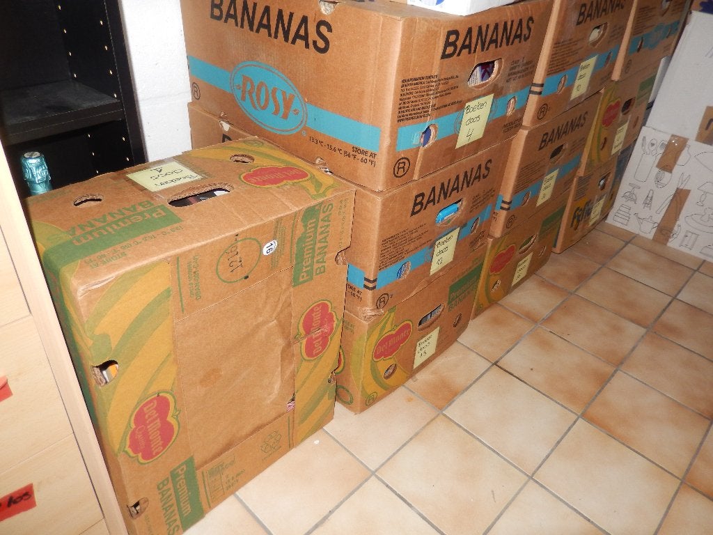 5 bananendozen met boeken(van alles wat), Ophalen, Gebruikt