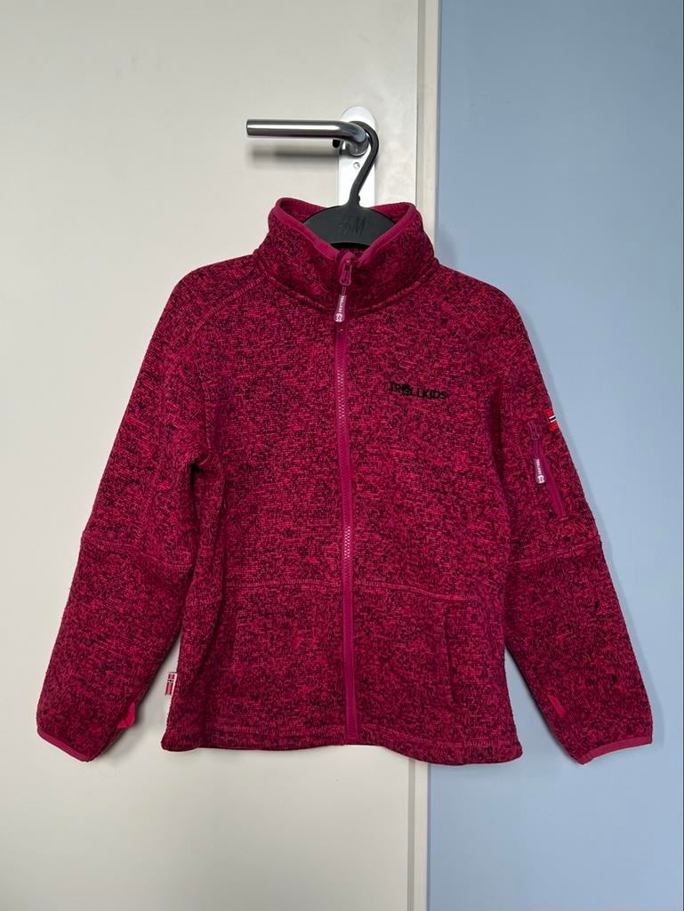 Trollkids Roze Outdoor Fleecejack voor Meisjes, Ophalen of Verzenden, Zo goed als nieuw, Meisje, Trui of Vest