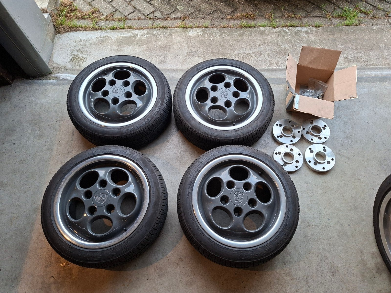 Porsche teledial velgen 5x130, Ophalen, 15 inch, 175 mm, Banden en Velgen