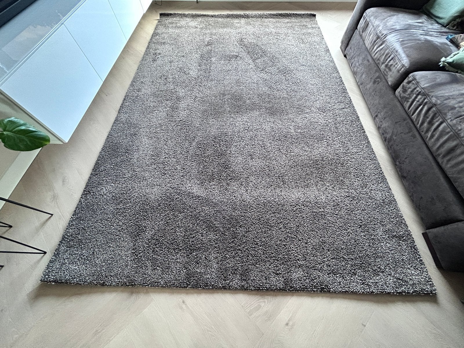 IKEA ADUM Hoogpolig Vloerkleed - Grijs (200x300 cm), Ophalen, Gebruikt, Bruin, 200 cm of meer