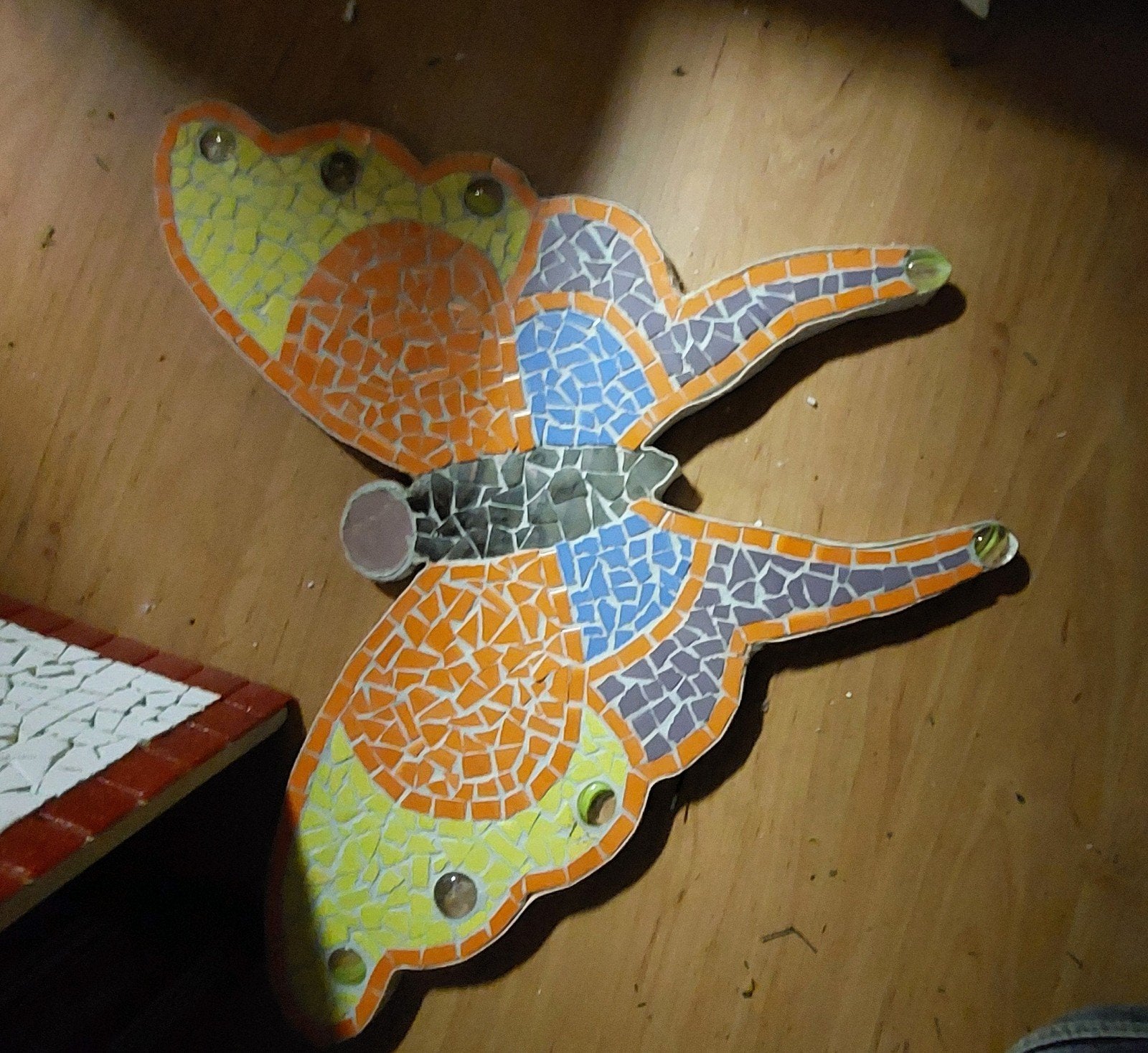 Kleurrijke mozaïek vlinder wanddecoratie, Ophalen, Meerkleurig, Overige stijlen, Zo goed als nieuw