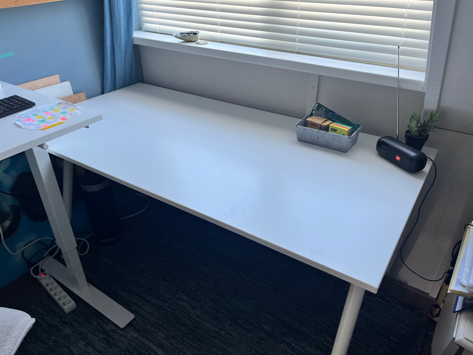 Ikea Bureau Wit 160x80 cm - Hoogte Verstelbaar, Ophalen, In hoogte verstelbaar, Zo goed als nieuw, IKEA