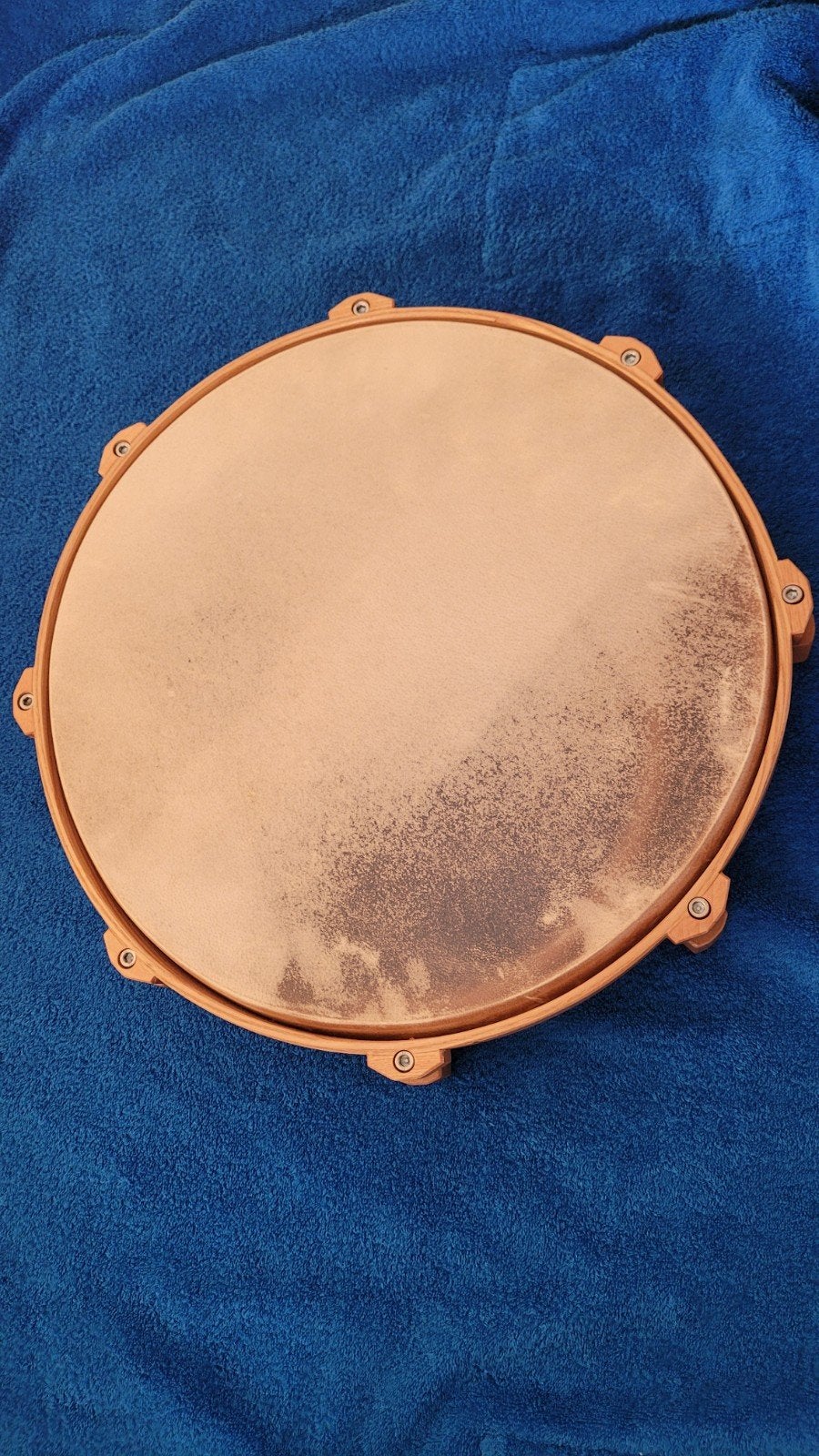 Mooie grote Choroi handtrommel open met frame van essenhout, Ophalen of Verzenden, Zo goed als nieuw, Overige merken