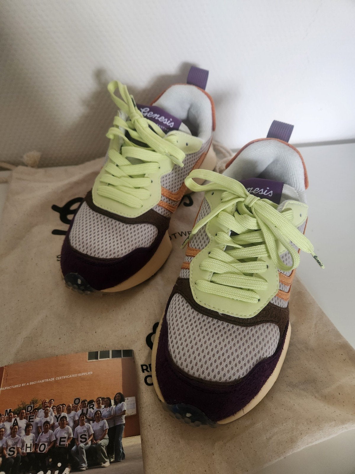 Genesis sneakers - gympen paars/geel/oranje/bruin, Overige kleuren, Genesis, Nieuw, Ophalen of Verzenden