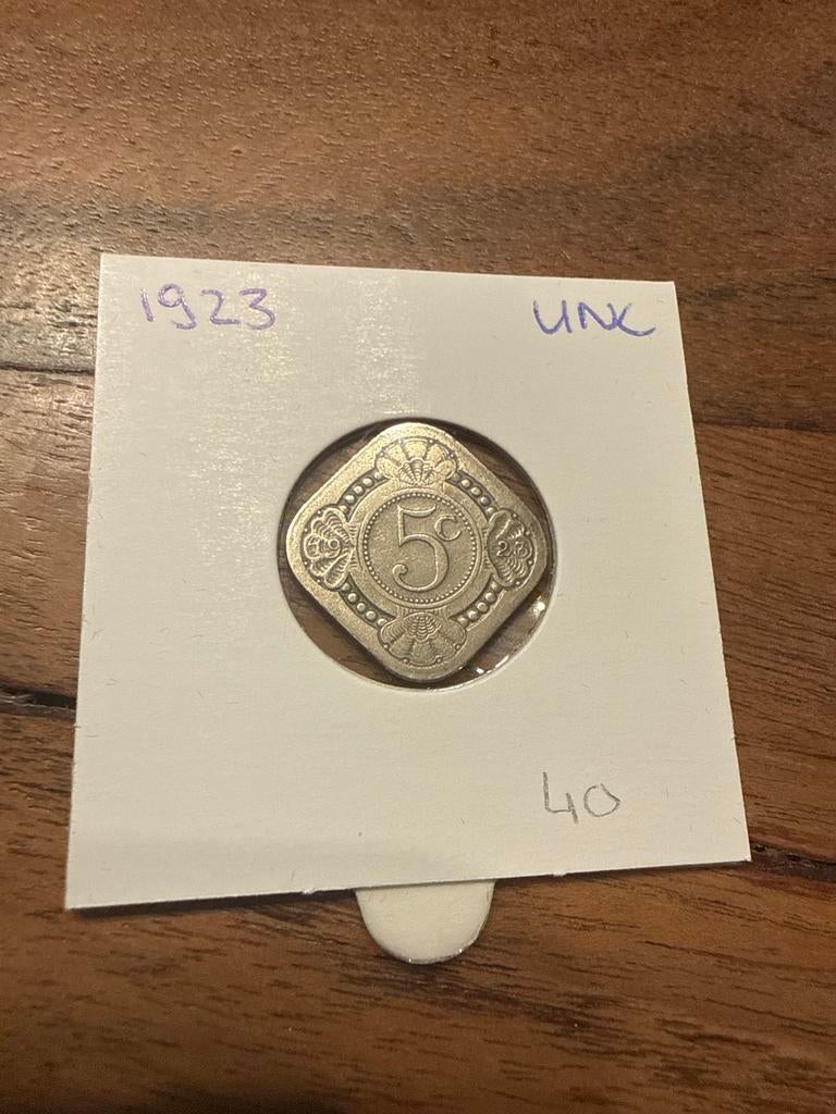Nederlands-Indië 5 cent 1923, Postzegels en Munten, Munten | Nederland, Ophalen of Verzenden, Koningin Wilhelmina, 5 cent, Losse munt