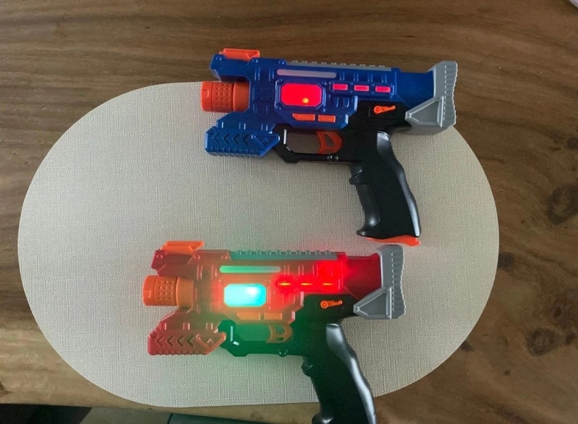Super gave lasergun set, Kinderen en Baby's, Ophalen of Verzenden, Zo goed als nieuw
