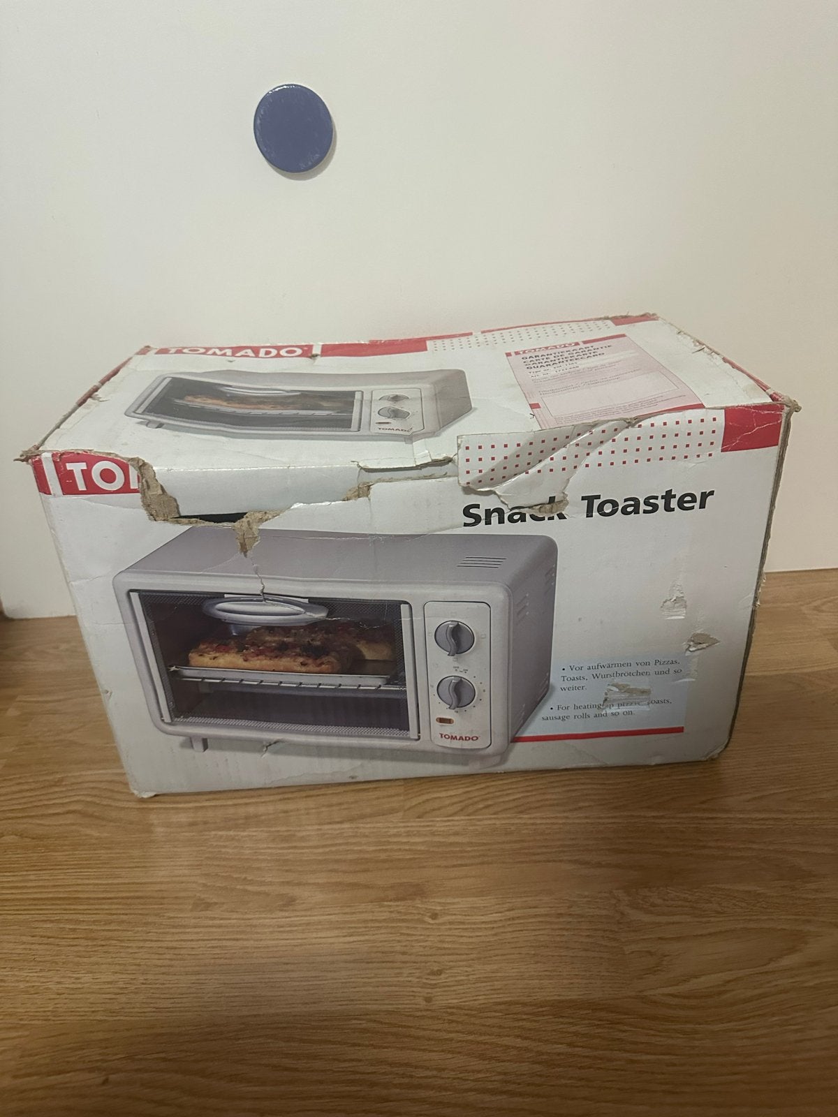 Tomado Snack Toaster - Compacte mini-oven voor snacks, Ophalen, Minder dan 45 cm, Vrijstaand, Mini-oven