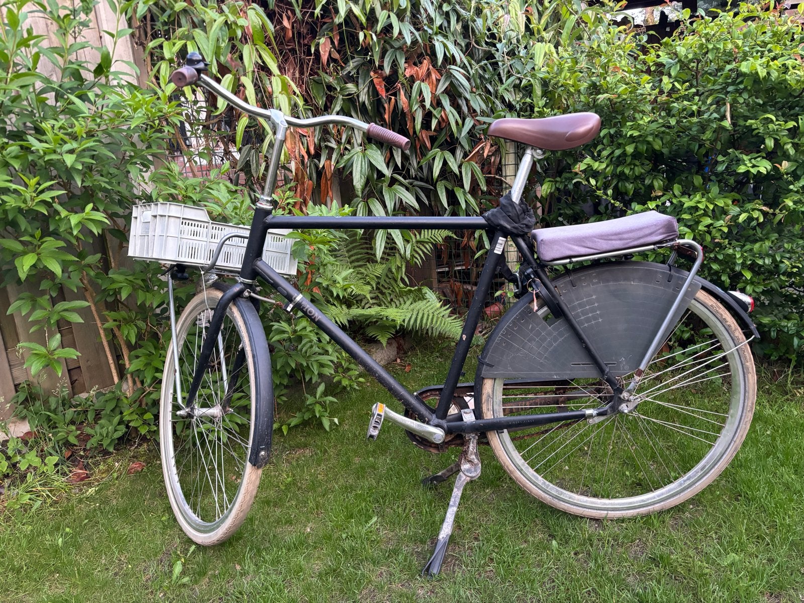 Union Herenfiets Zwart, Framemaat 60 - Onderhoud Nodig, 57 tot 61 cm, Ophalen, Gebruikt, Overige merken