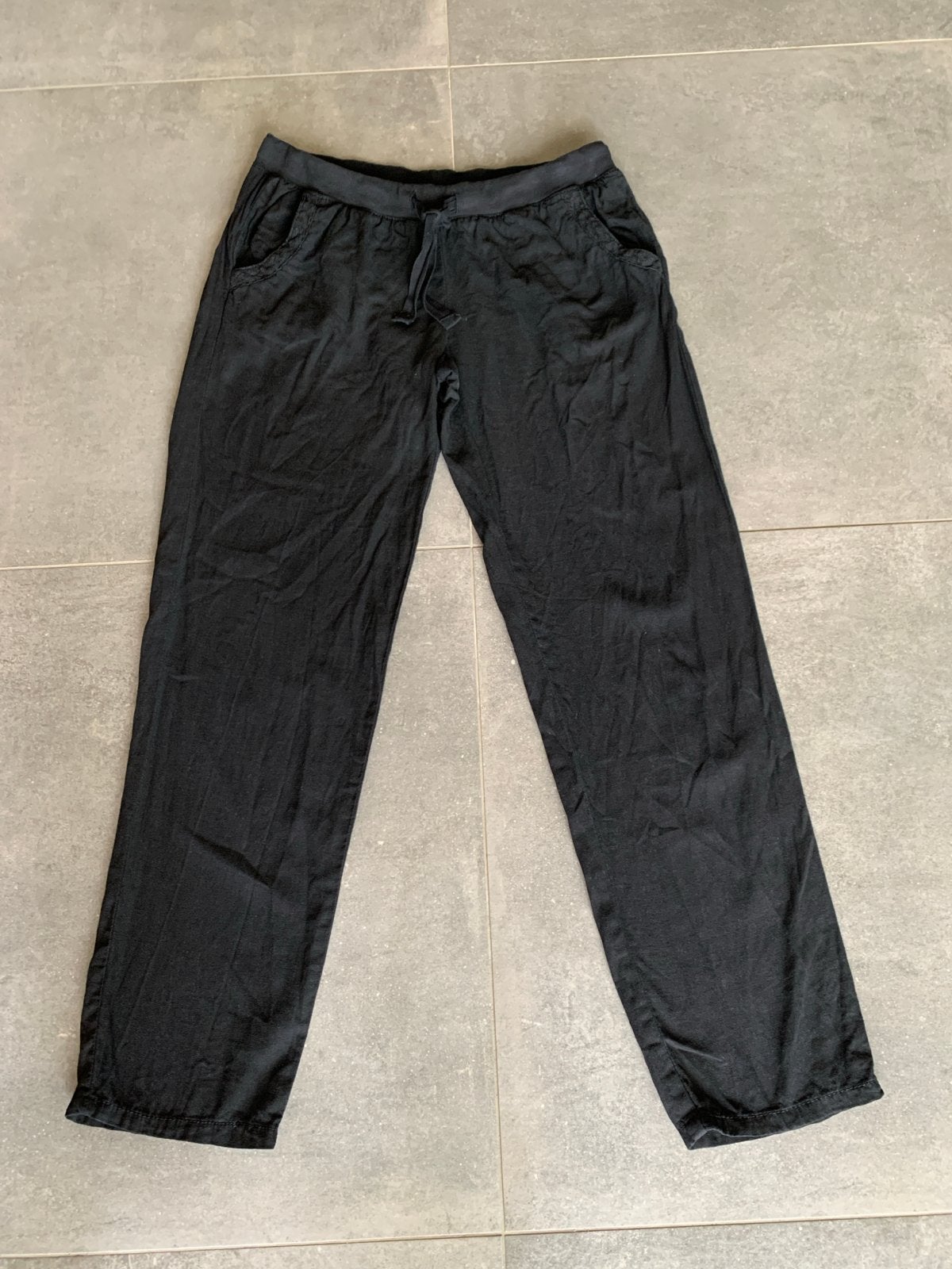 Zwarte broek Vintage Denim 1982, maat M, Maat 38/40 (M), Zwart, Ophalen of Verzenden, Lang