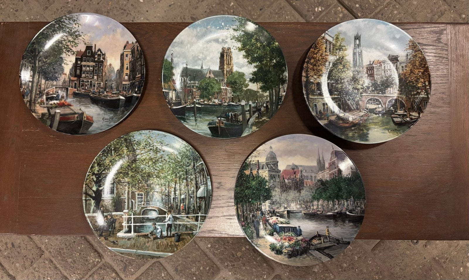 Koos van Loon Hangborden - Grachten van Holland Set, Ophalen of Verzenden