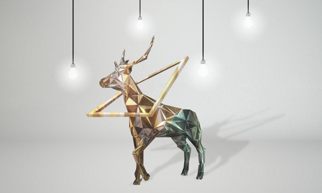 vlieseline 3D behang hert, Ophalen of Verzenden