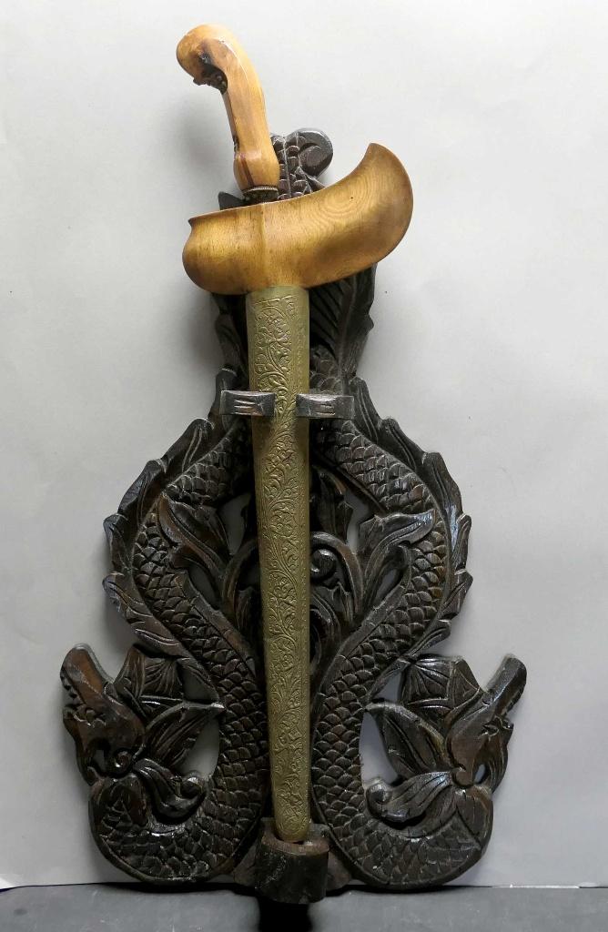 Blawong Keris BZ9 Kris houder drager Naga Pengantin paneel, Ophalen of Verzenden