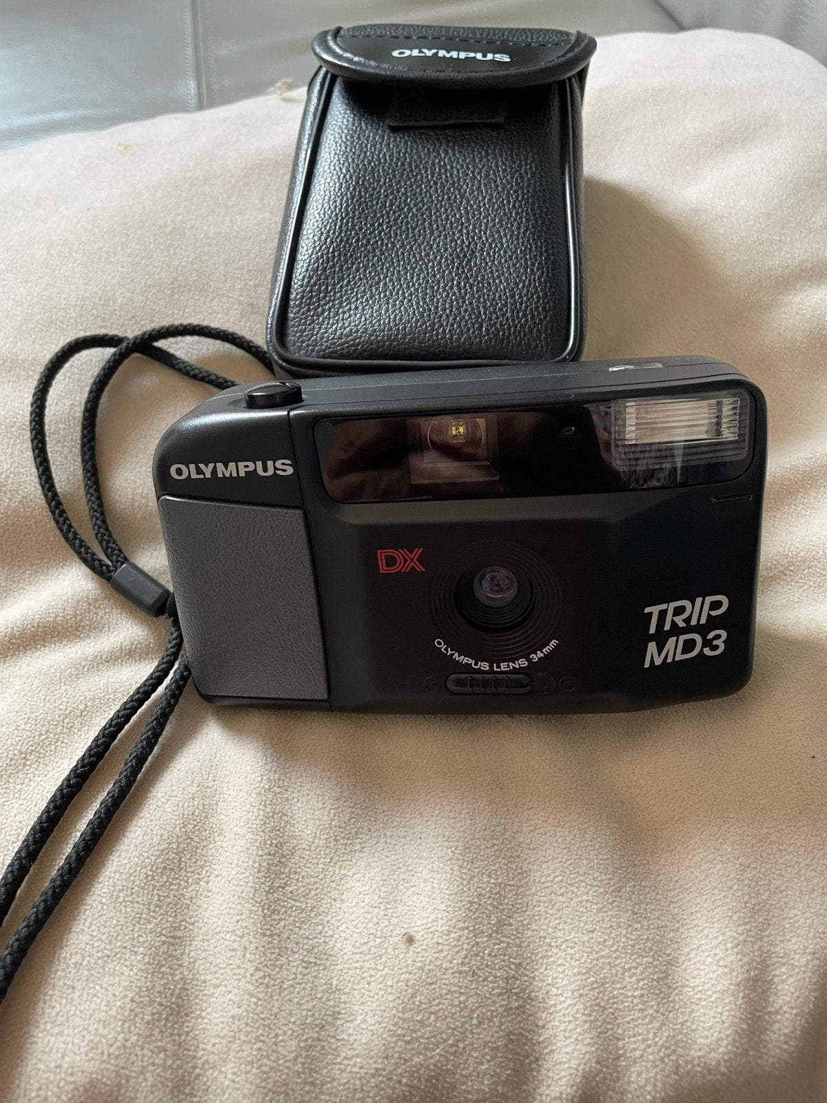 Olympus Trip MD3 Compact Camera met hoesje, Audio, Tv en Foto, Fotocamera's Analoog, Ophalen of Verzenden, Gebruikt, Compact, Olympus