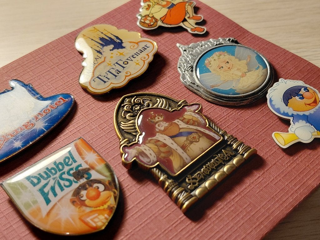 Efteling pins lot van 10, Verzenden, Zo goed als nieuw, Button of Speldje