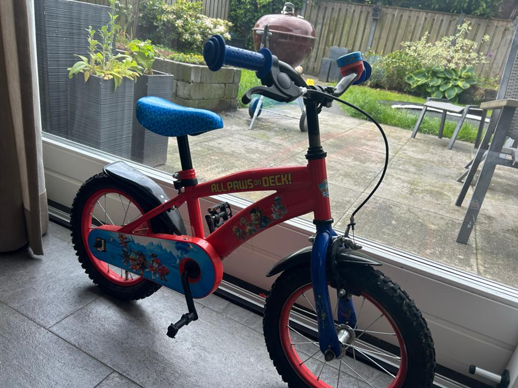 Paw Patrol kinderfiets 16 inch - opknapper, Ophalen, Gebruikt, 16 tot 20 inch