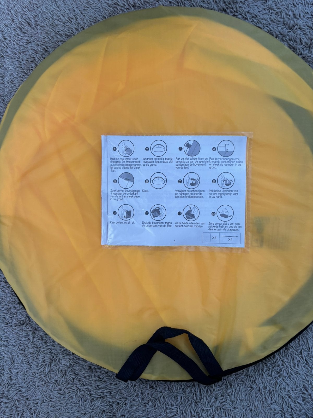 Pop up tent, Caravans en Kamperen, Ophalen, Nieuw, Tot en met 2