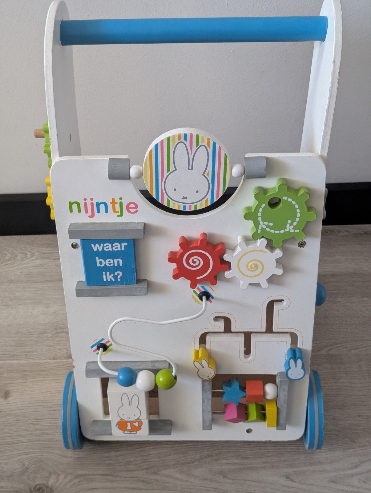 Nijntje Houten Loopwagen met Activiteitenpaneel, Ophalen, Zo goed als nieuw, Overige typen, Met wieltjes