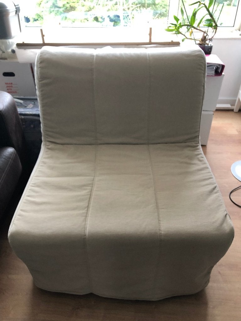 Slaapfauteuil Ikea Lycksele - 1 persoons, Ophalen, Eenpersoons, Beige, Zo goed als nieuw