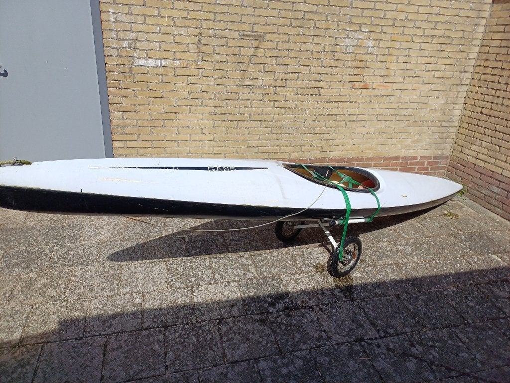 Kano met karretje en extra peddels, Watersport en Boten, Ophalen, Gebruikt, Eén persoon, Met peddels
