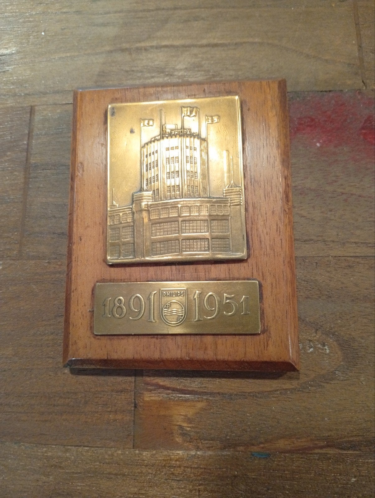 Vintage Philips Jubileum Plaquette 1891-1951, Ophalen, Gebruikt