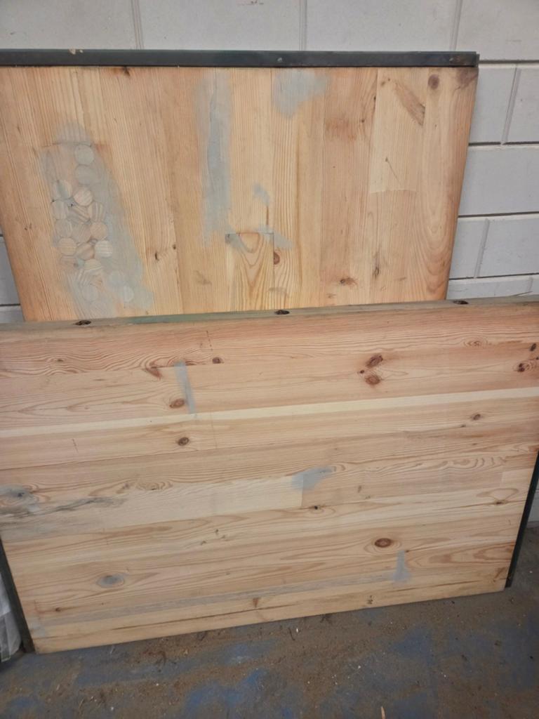 Steenschotten van Larixhout, Doe-het-zelf en Verbouw, Hout en Planken, Gebruikt, Overige typen, Ophalen of Verzenden, 200 tot 250 cm