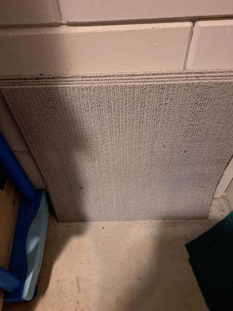 Tapijttegels grijs en groen, Ophalen, Gebruikt, 50 tot 100 cm, Groen