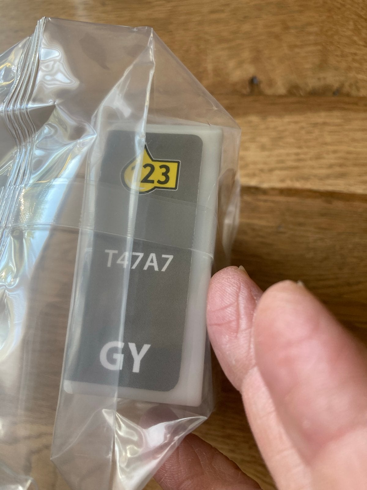 T47A7 Grijze Cartridge - Vervangt Epson, Ophalen of Verzenden, Nieuw, Cartridge