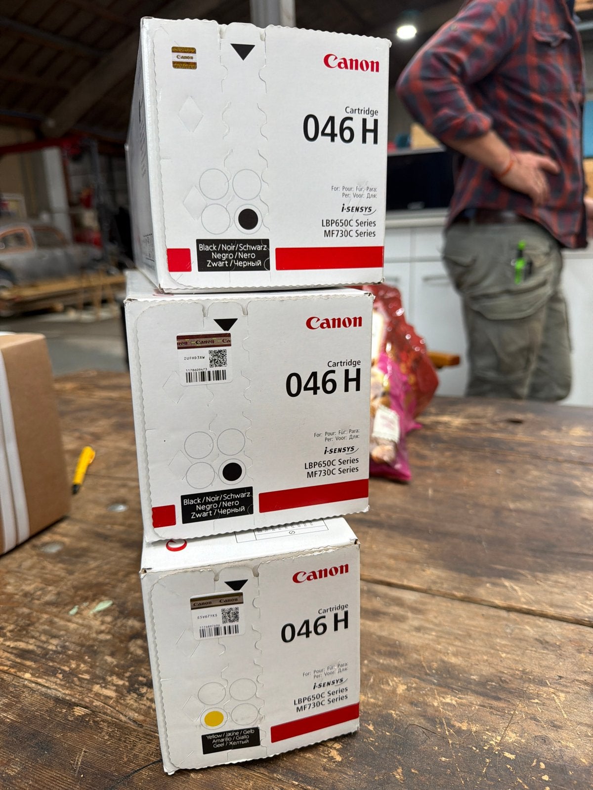 Canon Cartridges 046 H - Zwart 2x en Geel Toner, Ophalen of Verzenden, Nieuw, Toner