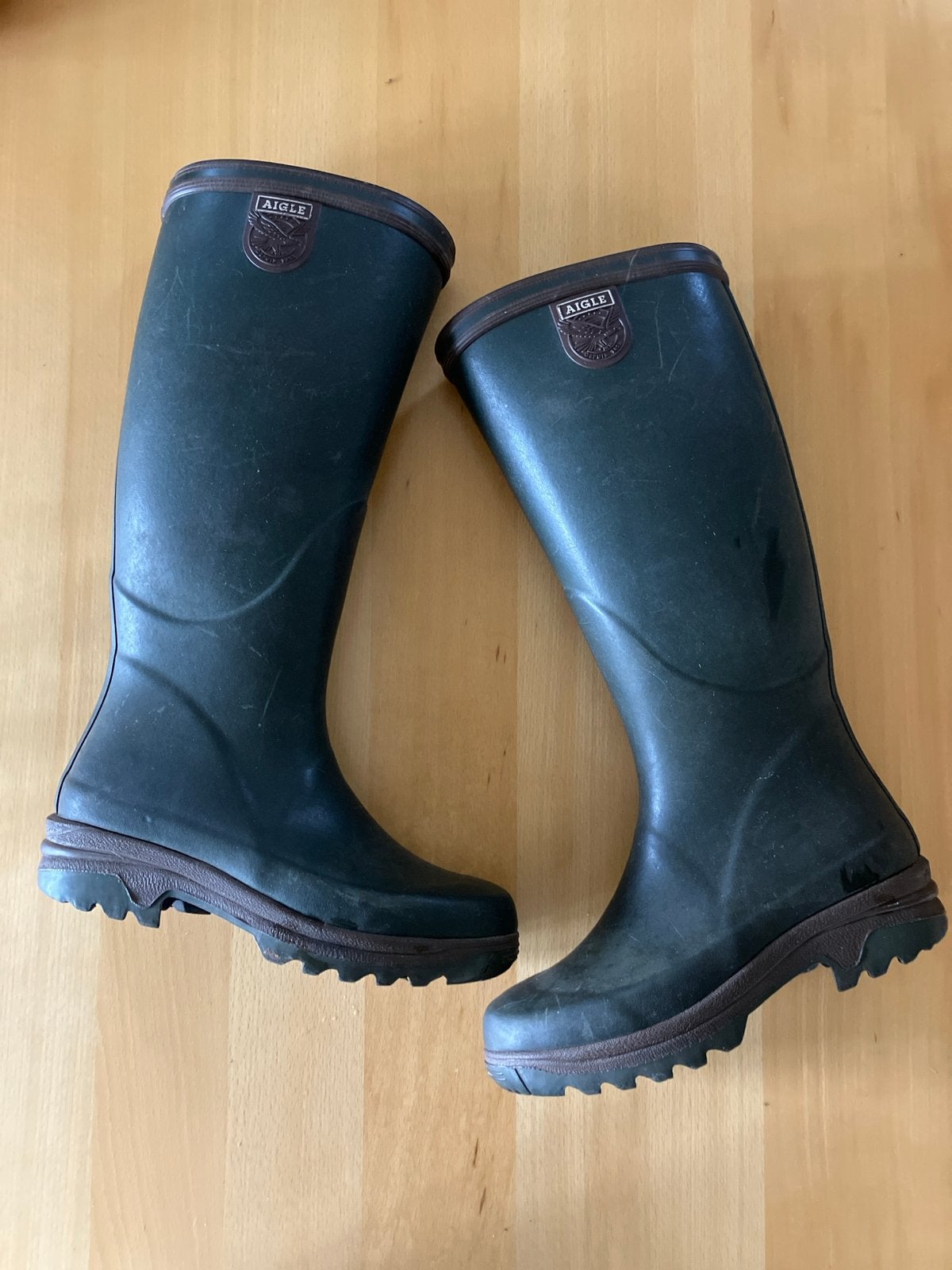 Aigle Parcours 2 Regenlaarzen Maat 38 (valt als 38,5), Kleding | Dames, Ophalen of Verzenden, Zo goed als nieuw, Groen, Regenlaarzen