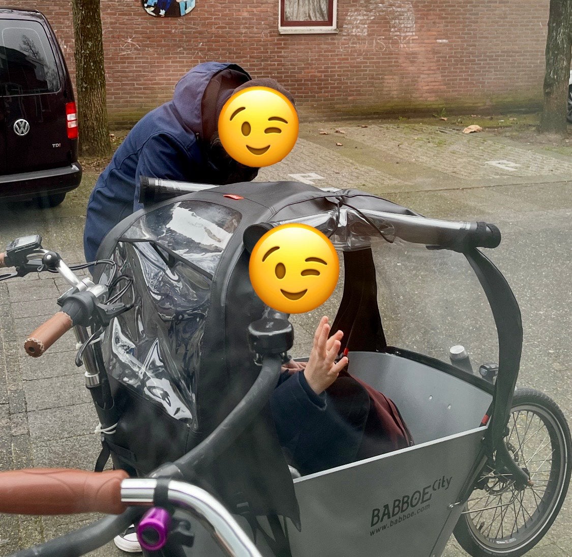Babboe City Regentent PVC Zwart zgan, Ophalen, Zo goed als nieuw