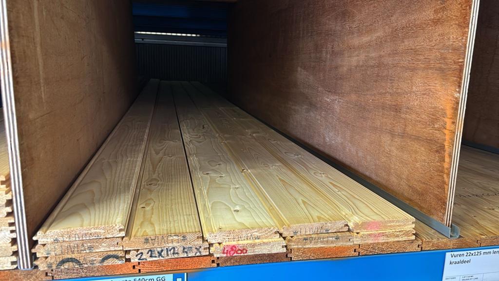 Vuren kraaldelen 22x125 mm, 480 cm lang (11 stuks), Ophalen, Minder dan 25 mm, Nieuw, Plank