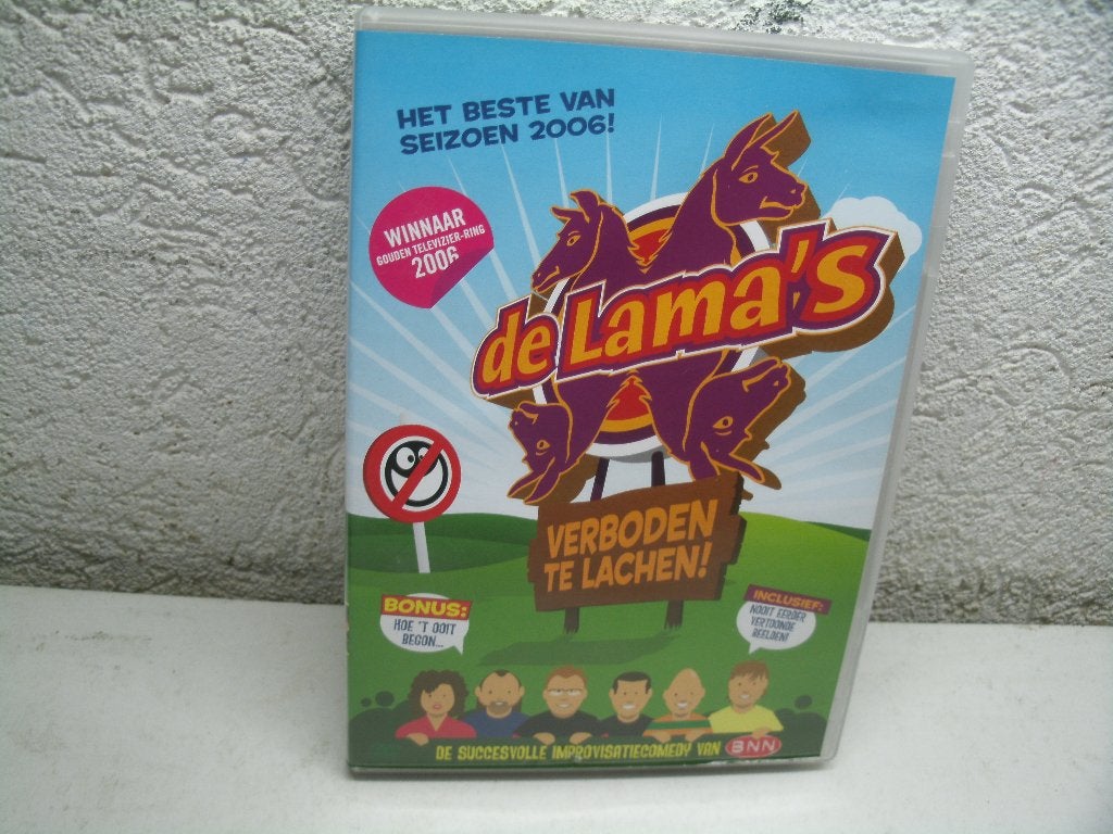 dvd 163b de lama's verboden te lachen, Alle leeftijden, Ophalen of Verzenden, Zo goed als nieuw, Stand-up of Theatershow