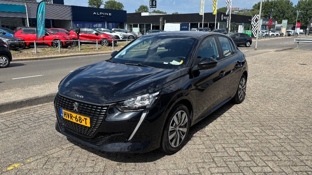 Peugeot 208 1.2 Puretech 75pk 2020 Zwart, Voorwielaandrijving, 1199 cc, Leder en Stof, Zwart