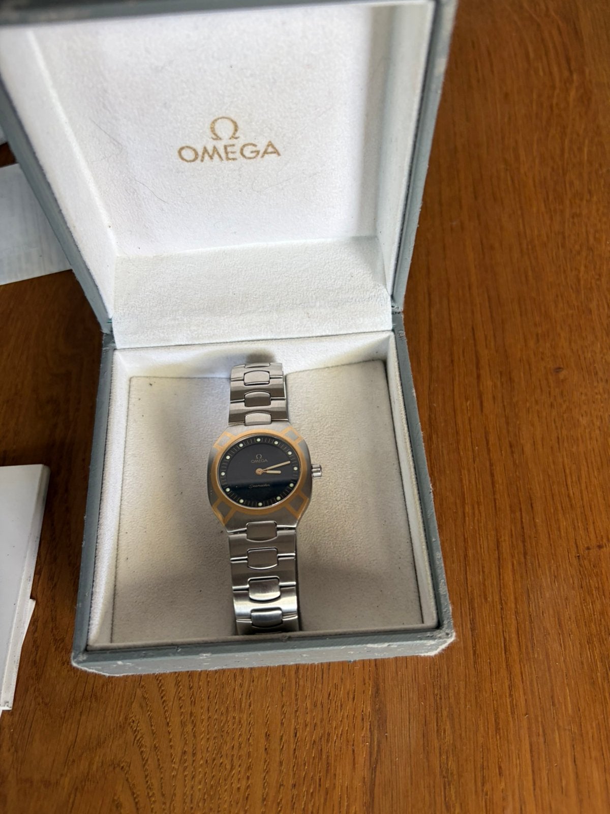Omega seamaster staal/goud, Ophalen, Zo goed als nieuw, Staal, Omega