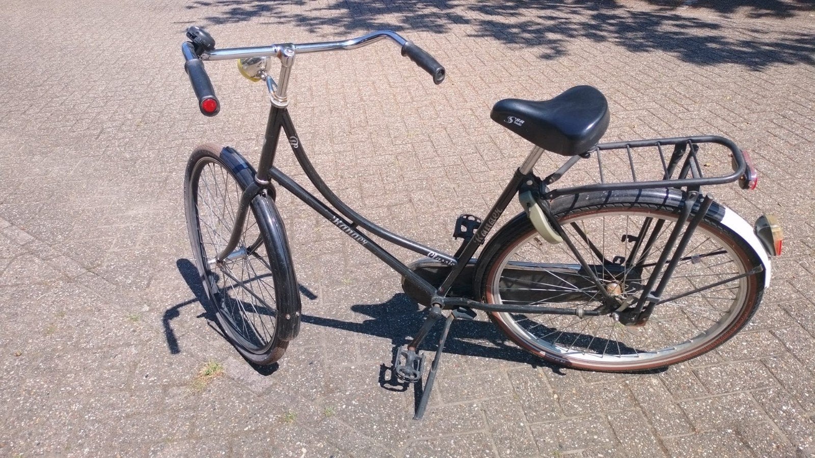 Damesfiets met lage instap en terugtraprem, Ophalen, Gebruikt, Terugtraprem, Overige merken
