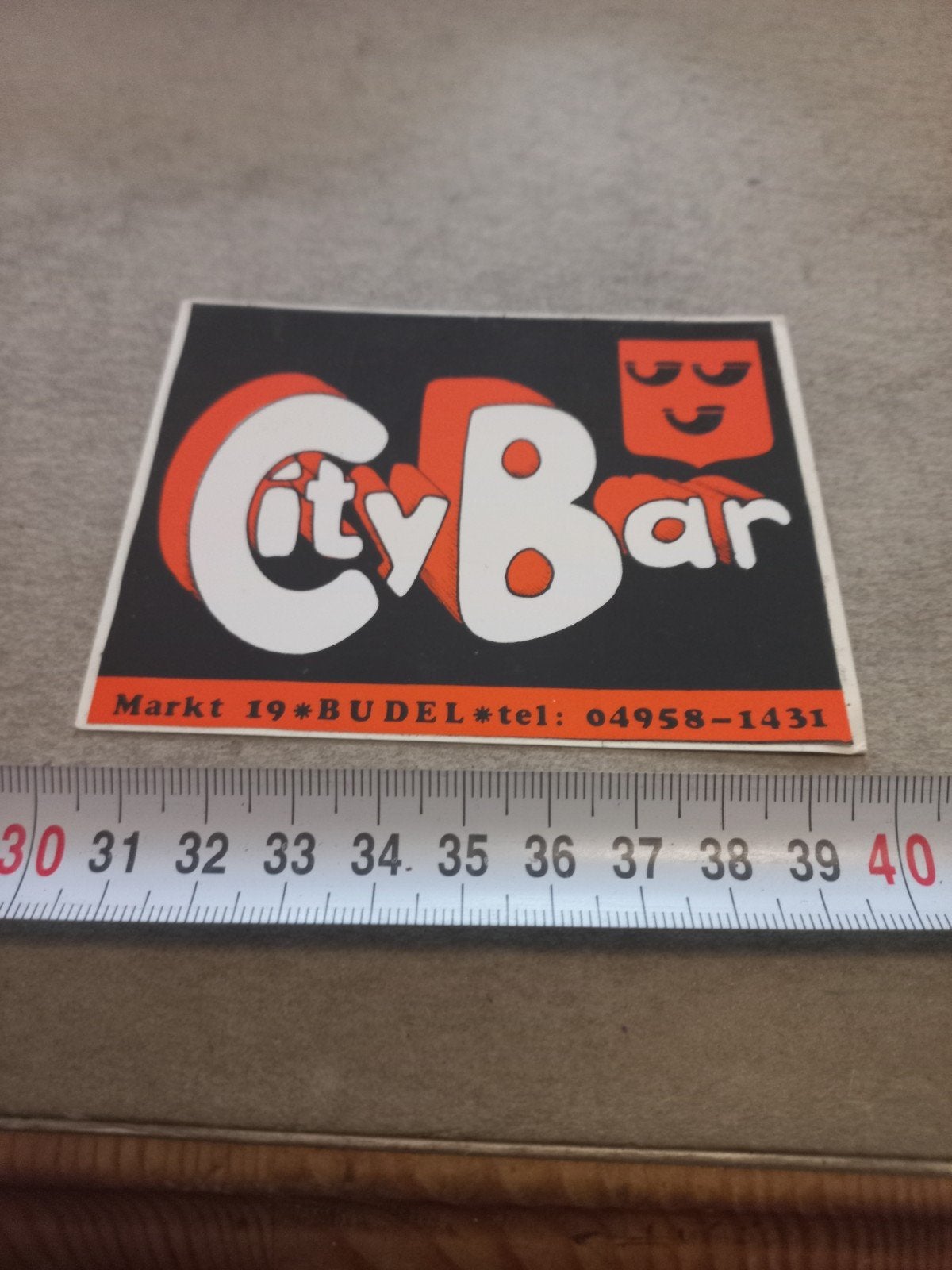 Vintage City Bar Budel Sticker - Zeldzaam Item, Verzamelen, Stickers, Ophalen of Verzenden
