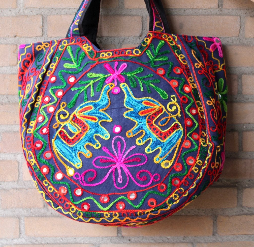 Bohemian tote bag handtas strandtas MULTICOLOR boho XL, Ophalen of Verzenden, Nieuw, Overige kleuren, Shopper
