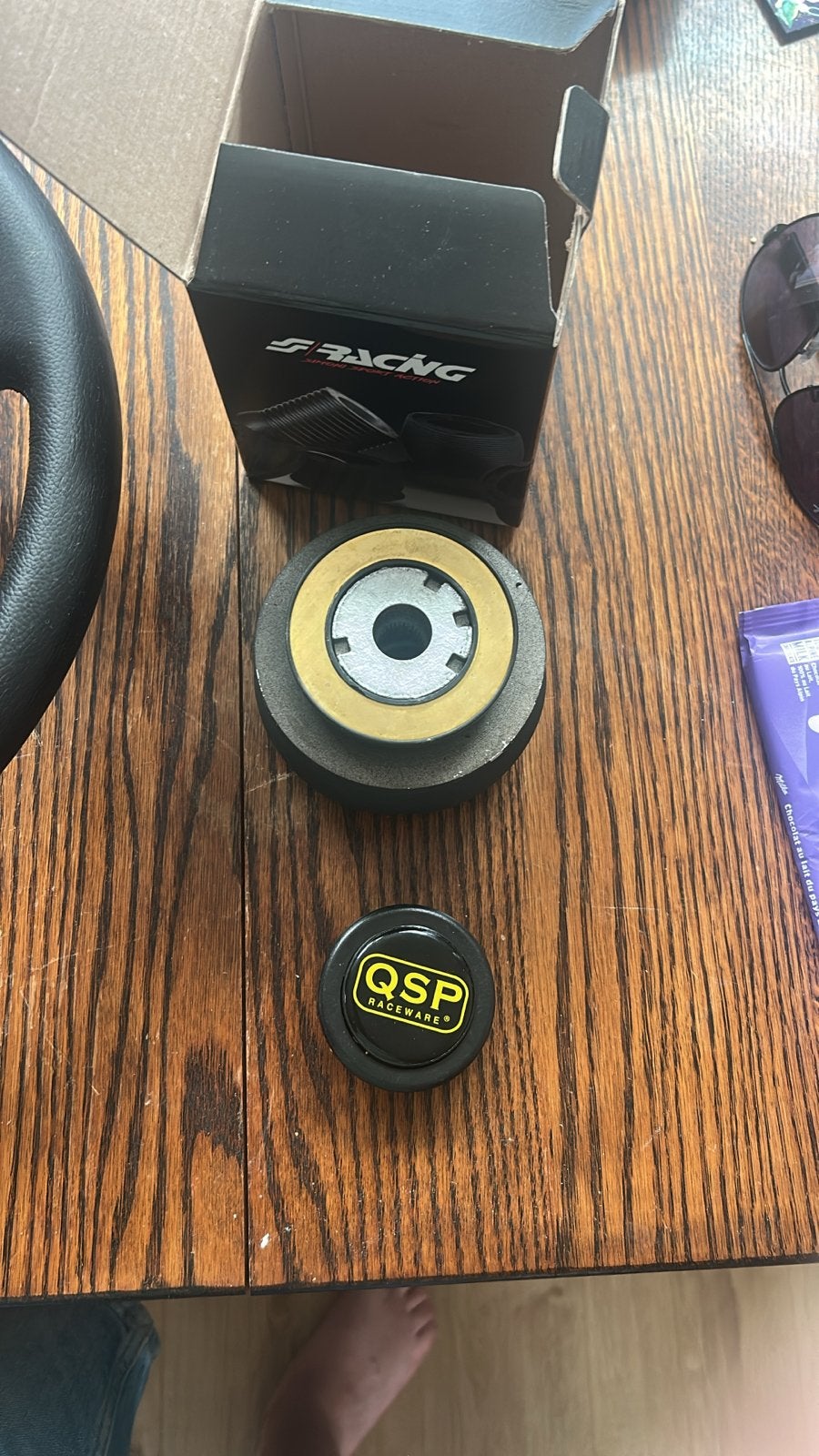 QSP Raceware Sportstuur met Simoni Racing naaf, Ophalen, Gebruikt, Toyota