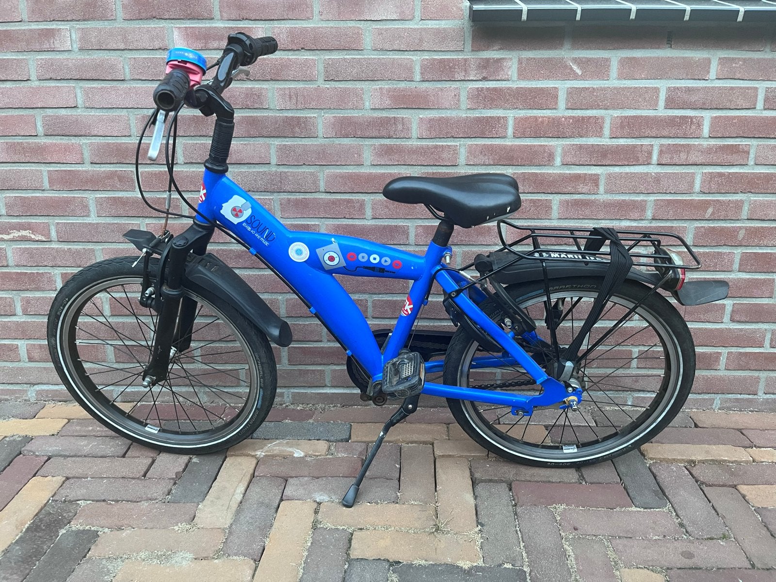 Stoere blauwe kinderfiets 20 inch, Ophalen, Gebruikt, Terugtraprem, 16 tot 20 inch