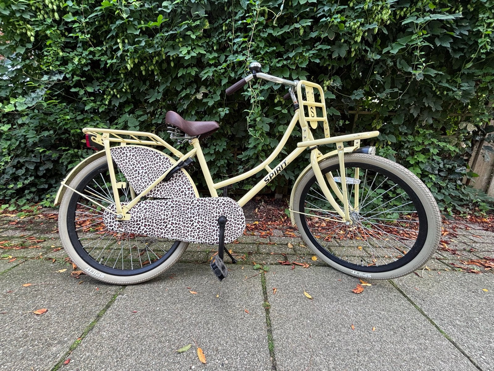 24 inch Opoefiets Kinderfiets Panterprint, Ophalen, Gebruikt, Terugtraprem, 20 inch of meer