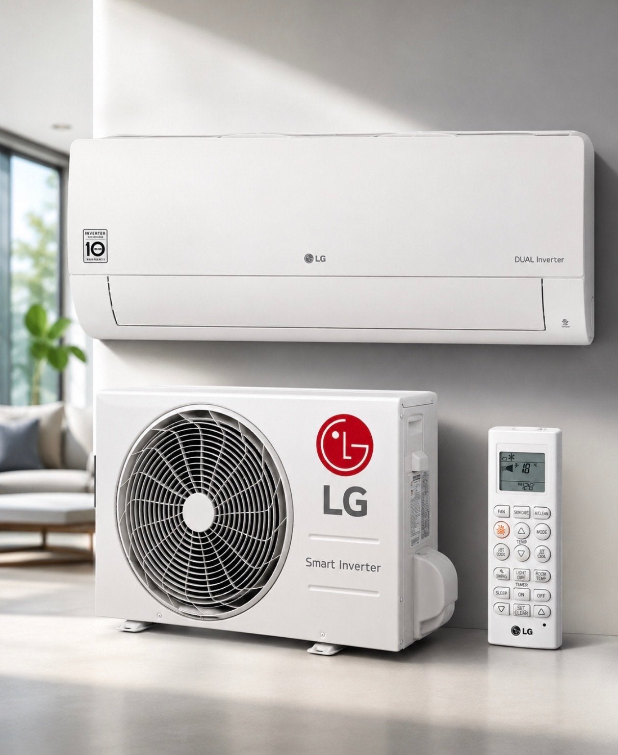 LG EZ09CYN Dual Inverter Wandairco - Koelen en Verwarmen, Ophalen, Minder dan 60 m³, Nieuw, 3 snelheden of meer