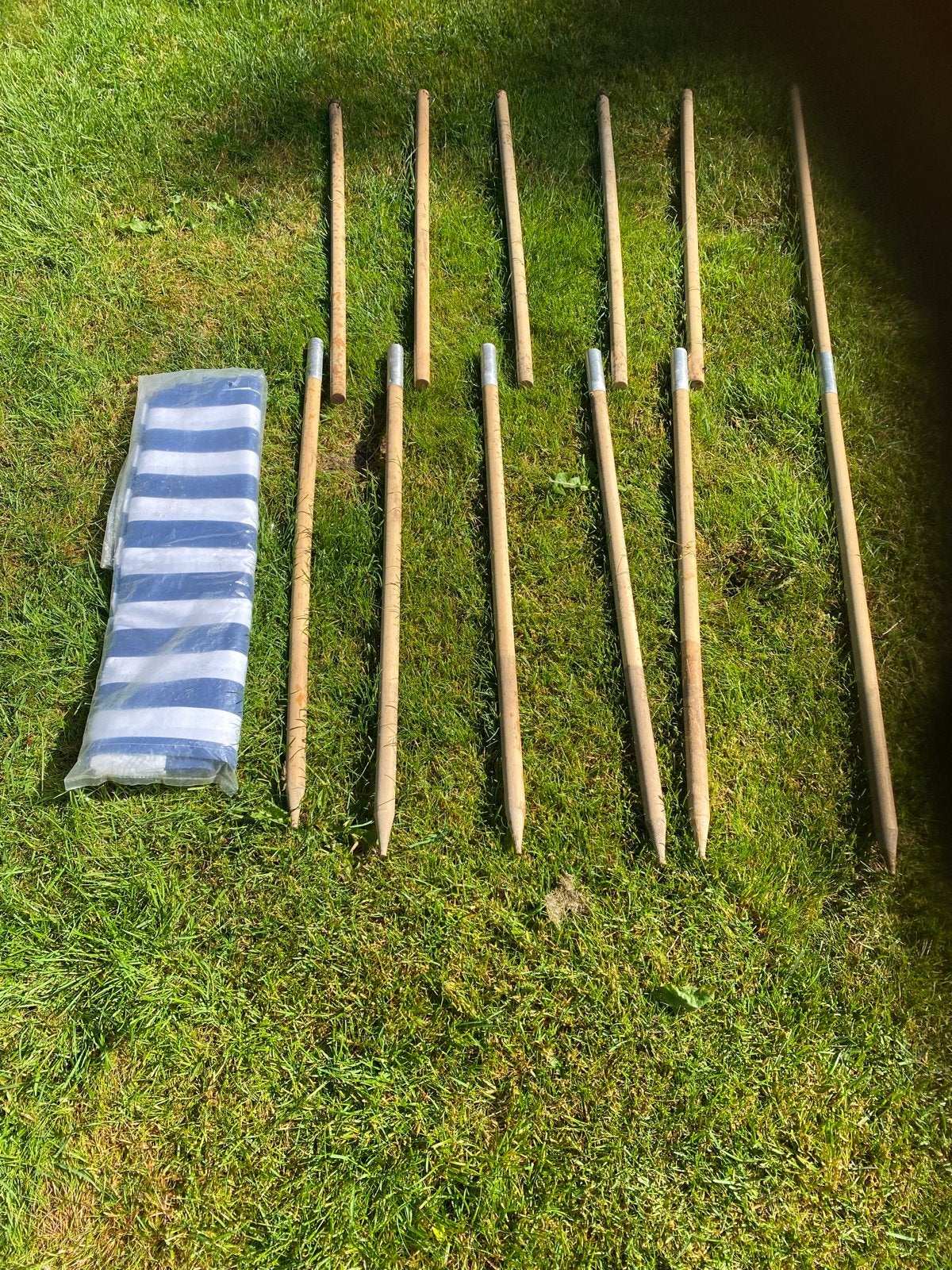 Windscherm - Paravent (6m) met houten palen, Ophalen, Zo goed als nieuw