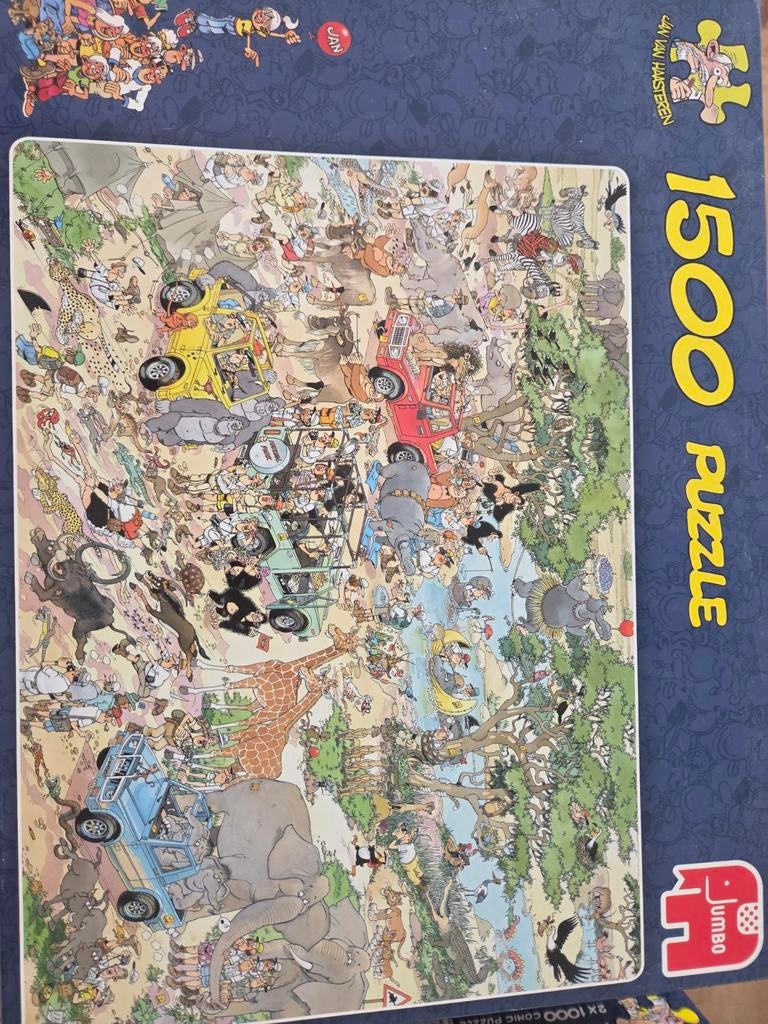 Jan van Haasteren Puzzel 1500 stukjes - Safari, Ophalen of Verzenden, 500 t/m 1500 stukjes, Zo goed als nieuw, Legpuzzel