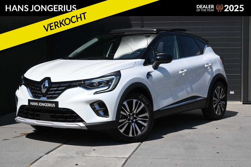 Renault Captur E-Tech full hybrid 145 iconic | SCHUIF/KANTEL, Stof, Gebruikt, 715 kg, Wit