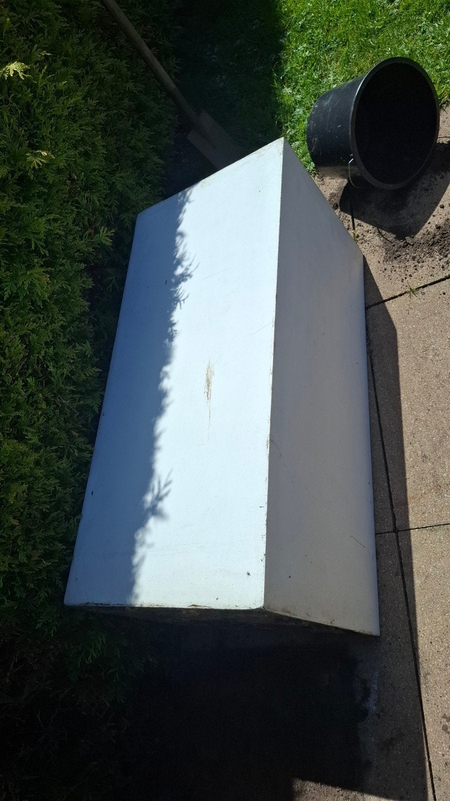 Grote witte vierkante bloembak, Ophalen of Verzenden, Kunststof, 40 cm of meer