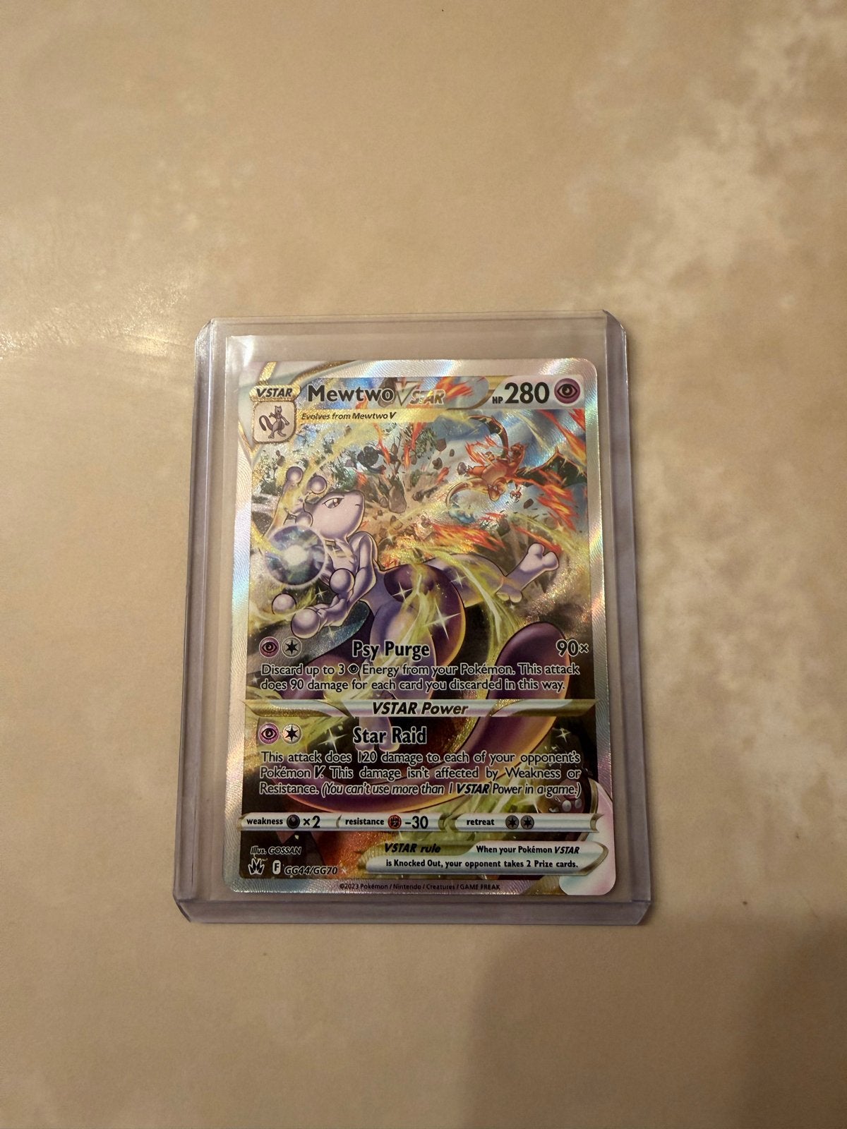 Mewtwo VSTAR Brilliant Stars GG44 Pokémon kaart - Zeer Goed, Ophalen of Verzenden, Zo goed als nieuw, Losse kaart